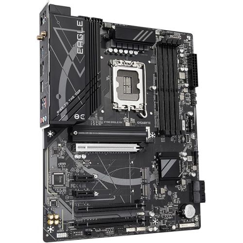 기가바이트 GIGABYTE Z790 Eagle AX LGA 1700 Intel Z790 ATX Motherboard with DDR5, M.2, PCIe 5.0, USB 3.2 Gen2X2 Type-C, Intel Wi-Fi 6E, 2.5GbE LAN, Q-Flash Plus, EZ-Latch