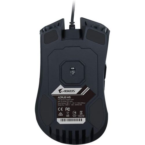 기가바이트 GIGABYTE AORUS RGB 16000 dpi Optical Sensor Fully Programmable and Saved Onboard 16.7M Customizable Lighting Gaming Mouse - GM-AORUS M5