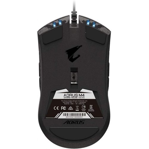 기가바이트 Gigabyte AORUS RGB 6400 DPI Optical Sensor Fully Programmable and Saved Onboard Gaming Mouse - GM-AORUS M4