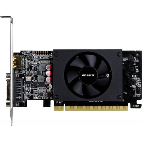 기가바이트 Gigabyte GeForce GT 710 1GB Graphic Cards and Support PCI Express 2.0 X8 Bus Interface. Graphic Cards GV-N710D5-1GL REV2.0