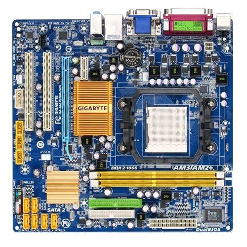 기가바이트 Gigabyte Socket AM2+/AMD 740G/DDR2/A&V&GbE/MATX Motherboard GA-MA74GM-S2