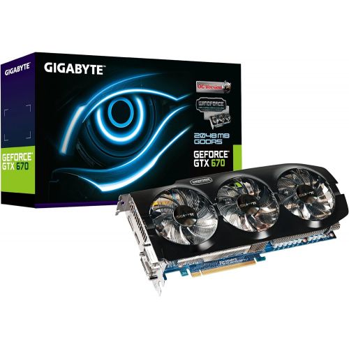 기가바이트 GIGABYTE GV-N670OC-2GD GeForce GTX 670 Windforce OC 2048MB GDDR5 256-bit PCI Express 3.0 x16 HDCP Ready SLI Support Graphics Card