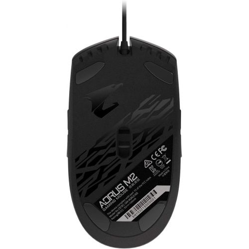 기가바이트 Gigabyte AORUS M2 Accurate 6200 DPI Optical Engine, Lightweight Esports-Grade, Ambidextrous Design, RGB Fusion 2.0 Mouse GM-AORUS M2