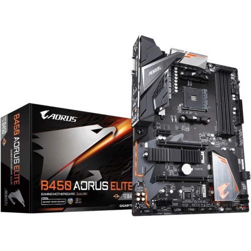 기가바이트 Gigabyte B450 Aorus Elite Motherboard AMD B450 - Ryzen, M.2, ATX, RGB