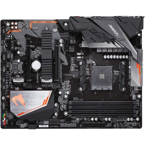 기가바이트 Gigabyte B450 Aorus Elite Motherboard AMD B450 - Ryzen, M.2, ATX, RGB