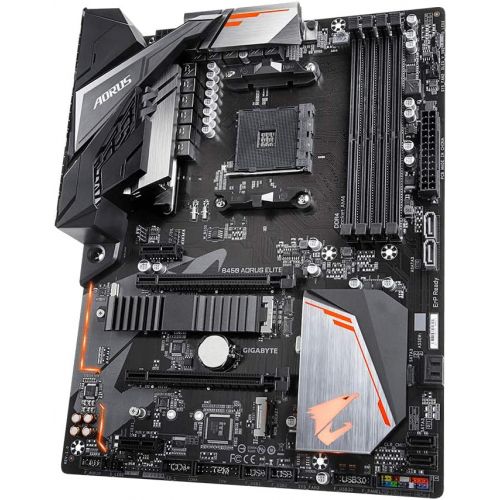 기가바이트 Gigabyte B450 Aorus Elite Motherboard AMD B450 - Ryzen, M.2, ATX, RGB