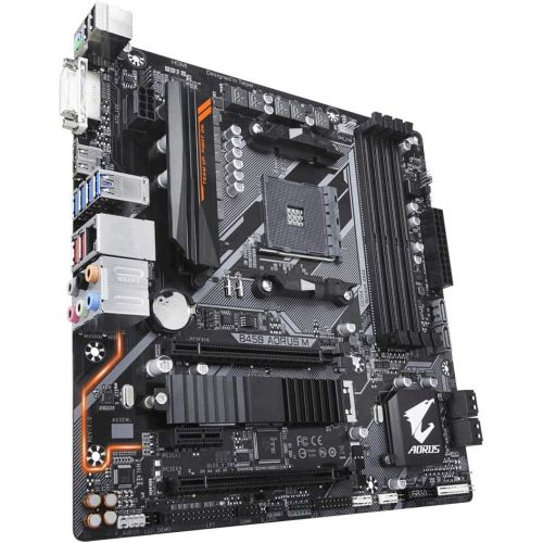 기가바이트 Gigabyte GB B450 AORUS M AM4 / B450 / DDR4 / S-ATA 600 / Micro ATX Socket - Black