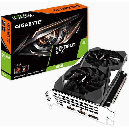 기가바이트 Gigabyte GeForce GTX 1650 OC 4G Graphics Card, 2X Windforce Fans, 4GB 128-Bit GDDR5, Gv-N1650OC-4GD Video Card