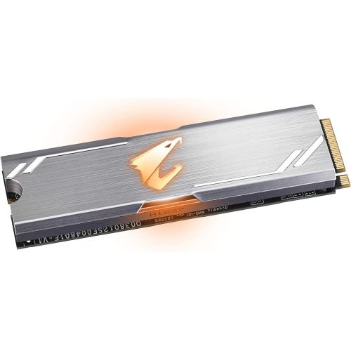 기가바이트 Gigabyte AORUS RGB NVMe M.2 512GB High Performance Gaming, Integrated Heatsink, Toshiba 3D NAND, DDR Cache Buffer, 5 Year Warranty SSD GP-ASM2NE2512GTTDR