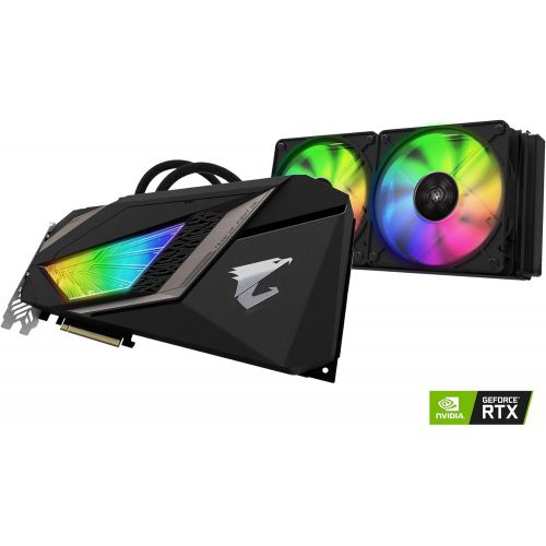 기가바이트 GIGABYTE AORUS GeForce RTX 2080 Ti Xtreme WATERFORCE 11G Graphics Card, 240mm AIO with RGB Fans, 11GB 352-bit GDDR6, Gv-N208TAORUSX W-11GC Video Card