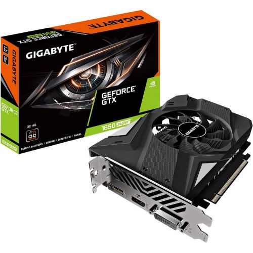 기가바이트 Gigabyte GeForce GTX 1650 Super OC 4G Graphics Card, 90mm Fan, 4GB 128-Bit GDDR6, Gv-N165SOC-4GD Video Card