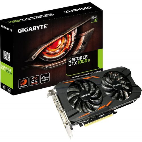 기가바이트 Gigabyte GTX 1050 Ti Windforce OC 4GB GDDR5 128-bit PCI-E Graphic Card (GV-N105TWF2OC-4GD)