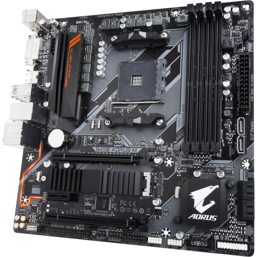 기가바이트 Gigabyte B450 AORUS M (AMD Ryzen AM4/M.2 Thermal Guard/HDMI/DVI/USB 3.1 Gen 2/DDR4/Micro ATX/Motherboard)