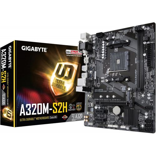 기가바이트 Gigabyte GA-A320M-S2H (AMD Ryzen AM4 / MicroATX / 2xDDR4/ HDMI/ Realtek ALC887/ 3xPCIe/ USB3.1 Gen 1/ LAN/ Motherboard)