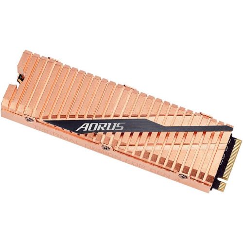 기가바이트 Gigabyte AORUS NVMe Gen4 M.2 1TB PCI-Express 4.0 Interface High Performance Gaming, Full Body Copper Heat Spreader, Toshiba 3D NAND, DDR Cache Buffer, 5 Year Warranty SSD GP-ASM2NE