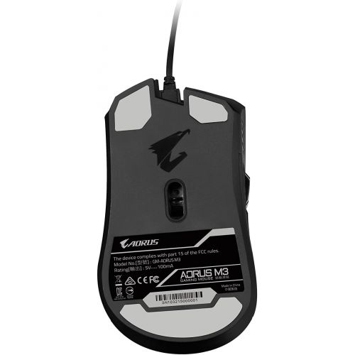 기가바이트 Gigabyte AORUS M3 Accurate 6400 DPI Optical Engine, Fully Programmable, Ergonomic Design, RGB Fusion Mouse GM-AORUS M3