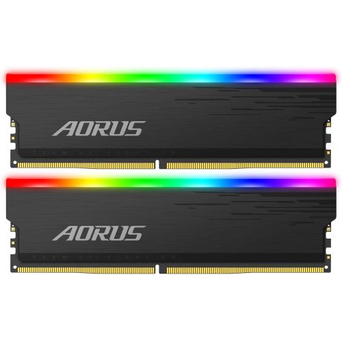 기가바이트 Gigabyte AORUS GP-ARS16G37 (RGB/ 16GB RAM Memory Kit (2x8GB)/ 3733MHz/ Supports AORUS Memory Boost/ RGB Fusion 2.0/ Selected High Quality Memory Ics/ 100% Sorted and Tested/ Memory)