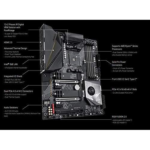 기가바이트 Gaming Motherboard Gigabyte X570 Aorus Pro ATX DDR4 AM4