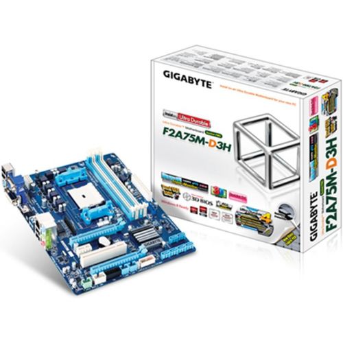 기가바이트 Gigabyte GA-F2A75M-D3H Socket FM2 (Hudson D3) HDMI SATA 6Gb/s USB 3.0 Micro ATX Motherboard