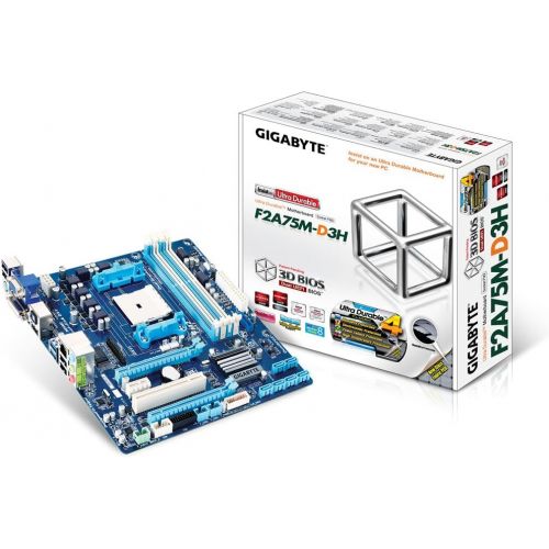 기가바이트 Gigabyte GA-F2A75M-D3H Socket FM2 (Hudson D3) HDMI SATA 6Gb/s USB 3.0 Micro ATX Motherboard