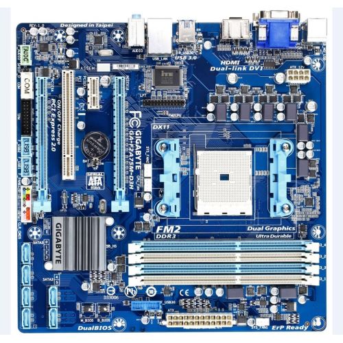 기가바이트 Gigabyte GA-F2A75M-D3H Socket FM2 (Hudson D3) HDMI SATA 6Gb/s USB 3.0 Micro ATX Motherboard