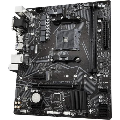 기가바이트 Gigabyte AMD A520 S2H AM4 Micro ATX Motherboard