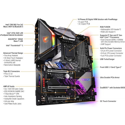 기가바이트 Gigabyte Z390 AORUS Xtreme (Intel LGA1151/Z390/E-ATX/3xM.2 Thermal Guard/Onboard AC Wi-Fi/ESS Sabre DAC/Gaming Motherboards)