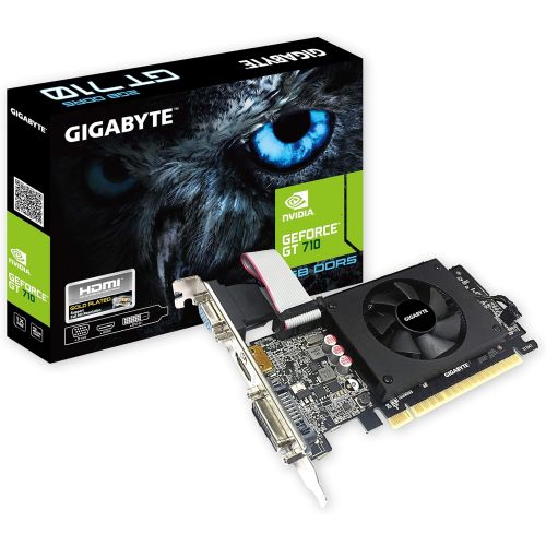 기가바이트 Gigabyte GeForce GT 710 2GB Graphic Cards and Support PCI Express 2.0 X8 Bus Interface. Graphic Cards Gv-N710D5-2Gil