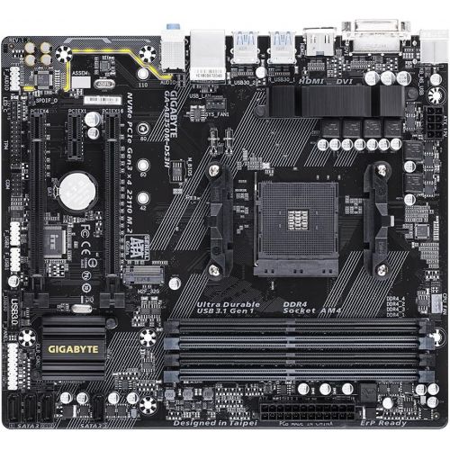 기가바이트 GIGABYTE GA-AB350M-DS3H (AMD Ryzen AM4/ B350/ 4x DDR4/ HDMI/ M.2/ SATA/ USB 3.1 Gen 1/ / RGB Fusion/ Micro ATX/ Motherboard)