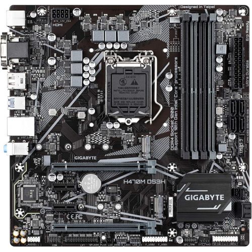 기가바이트 Gigabyte H470M DS3H (LGA1200/Intel/H470/Micro ATX/Dual M.2/SATA 6Gb/s/USB 3.2 Gen 1/DDR4/Motherboard)