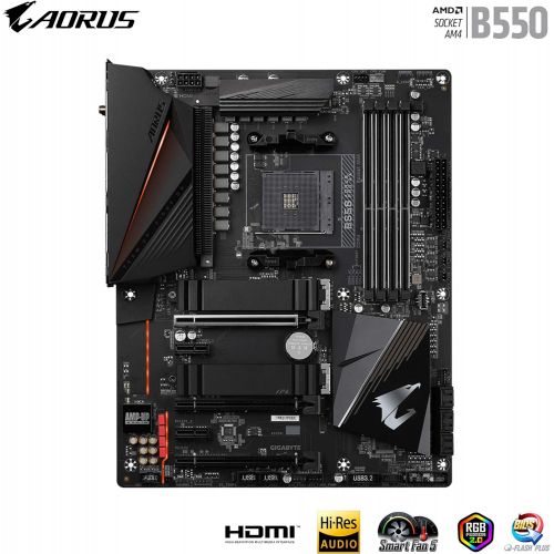 기가바이트 GIGABYTE B550 AORUS PRO (AM4 AMD/B550/ATX/Dual M.2/ SATA 6Gb/s/USB 3.2 Gen 2/2.5 GbE LAN/ALC1220-VB/RGB Fusion 2.0/PCIe4/DDR4/Gaming Motherboard)