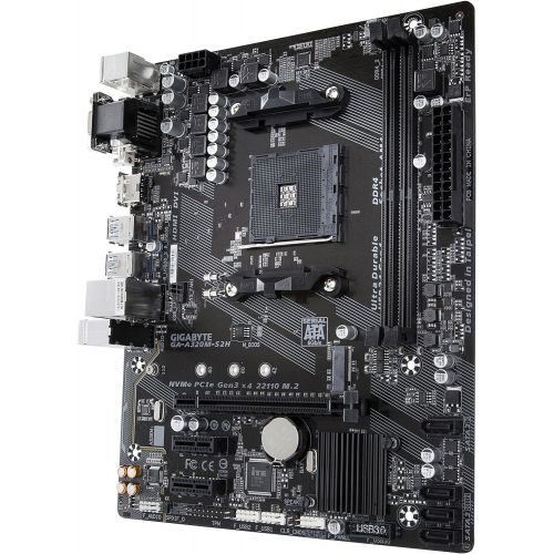 기가바이트 GIGABYTE GA-A320M-S2H (Motherboard) & Cooler Master MasterBox Q300L Micro-ATX Tower, Black (MCB-Q300L-KANN-S00)