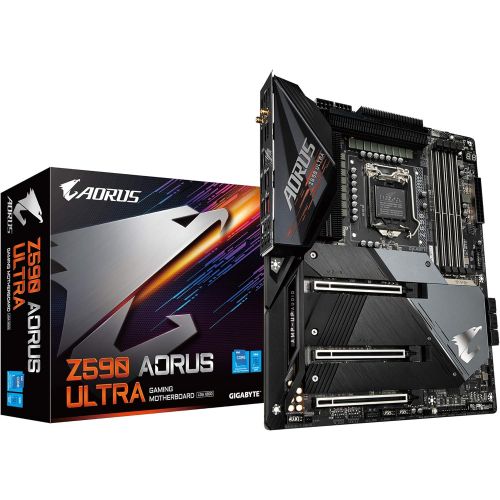 기가바이트 GIGABYTE Z590 AORUS ULTRA (LGA 1200/ Intel Z590/ ATX/ Triple M.2/ PCIe 4.0/ USB 3.2 Gen2X2 Type-C/ Intel WIFI 6/ 2.5GbE LAN/ Gaming Motherboard)