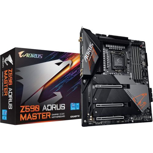 기가바이트 GIGABYTE Z590 AORUS Master (LGA 1200/Intel Z590/ATX/Triple M.2/PCIe 4.0/USB 3.2 Gen2X2 Type-C/Intel WiFi 6E/AQUANTIA 10GbE LAN/Gaming Motherboard)