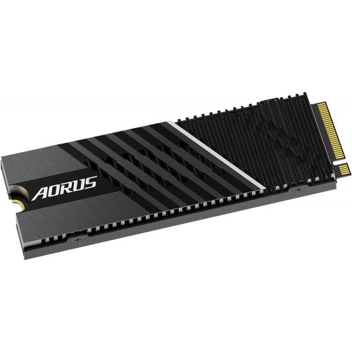기가바이트 GIGABYTE AORUS Gen4 7000s SSD 2TB PCIe 4.0 NVMe M.2, Nanocarbon Coated Aluminum Heatsink, 3D TLC NAND, SSD- GP-AG70S2TB