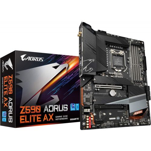 기가바이트 GIGABYTE Z590 AORUS ELITE AX (LGA 1200/ Intel Z590 ATX/ Triple M.2/ PCIe 4.0/ USB 3.2 Gen2X2 Type-C/ Intel WIFI 6/ 2.5GbE LAN/ Gaming Motherboard)