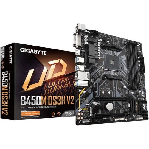 기가바이트 GIGABYTE B450M DS3H V2 (AMD Ryzen AM4/Micro ATX/M.2/HMDI/DVI/USB 3.1/DDR4/Motherboard)