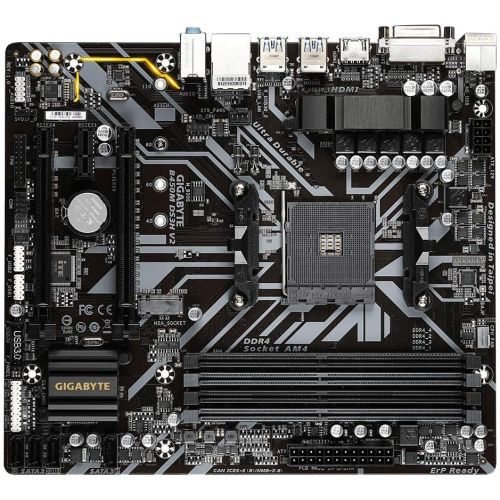 기가바이트 GIGABYTE B450M DS3H V2 (AMD Ryzen AM4/Micro ATX/M.2/HMDI/DVI/USB 3.1/DDR4/Motherboard)