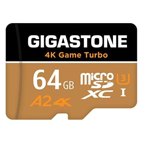  [5-Yrs Free Data Recovery] Gigastone 64GB Micro SD Card, 4K Game Turbo, MicroSDXC Memory Card for Nintendo-Switch, GoPro, Action Camera, DJI, Drone, UHD Video, R/W up to 95/35MB/s,