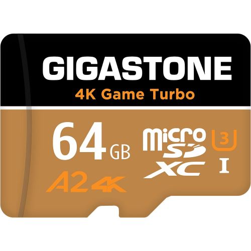  [5-Yrs Free Data Recovery] Gigastone 64GB Micro SD Card, 4K Game Turbo, MicroSDXC Memory Card for Nintendo-Switch, GoPro, Action Camera, DJI, Drone, UHD Video, R/W up to 95/35MB/s,