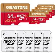 [5-Yrs Free Data Recovery] Gigastone 64GB 5-Pack Micro SD Card, 4K Camera Pro for GoPro, Security Camera, Wyze, DJI, Drone, Nintendo-Switch, R/W up to 95/35MB/s MicroSDXC Memory Ca