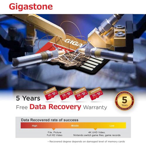  [5-Yrs Free Data Recovery] Gigastone 256GB 2-Pack Micro SD Card, 4K Game Pro, MicroSDXC Memory Card for Nintendo-Switch, GoPro, Action Camera, DJI, UHD Video, R/W up to 100/60MB/s,