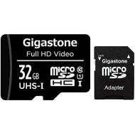 Gigastone 32GB Micro SD Card with Adapter, U1 C10 Class 10 90MB/S, Full HD available, Micro SDHC UHS-I Memory Card - Full HD Video Series