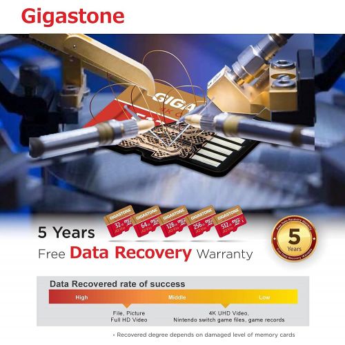  [5-Yrs Free Data Recovery] Gigastone 256GB 2-Pack Micro SD Card, 4K Video Recording for GoPro, Action Camera, DJI, Drone, Nintendo-Switch, R/W up to 100/50 MB/s MicroSDXC Memory Ca