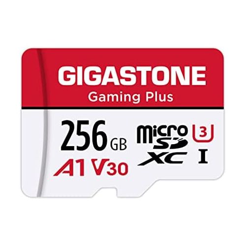  [Gigastone] 256GB Micro SD Card, Gaming Plus, MicroSDXC Memory Card for Nintendo-Switch, Wyze, GoPro, Dash Cam, Security Camera, 4K Video Recording, UHS-I A1 U3 V30 C10, up to 100M