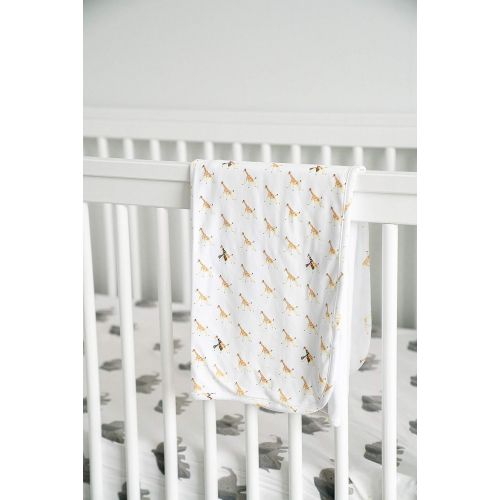  Giggle giggle Printed Receiving Blanket - Baby giggle Giraffe - 100% Peruvian Cotton, Baby Swaddle Receiving Blankets