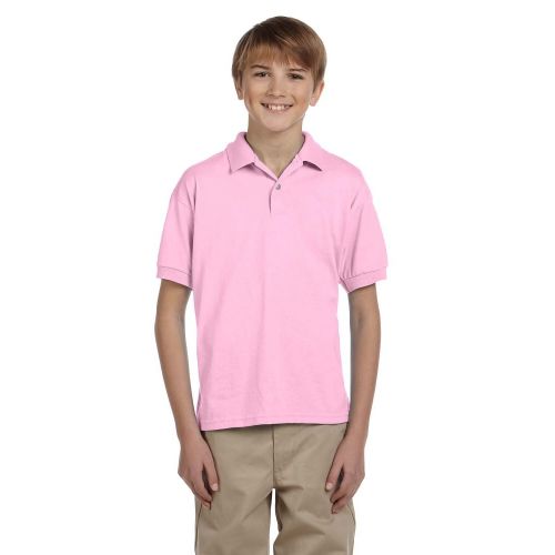  Gildan Boys Light Pink Dryblend Jersey Polo Shirt by Gildan