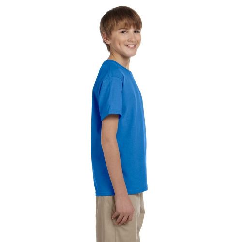  Gildan Boys Blue Cotton and Polyester T-shirt by Gildan