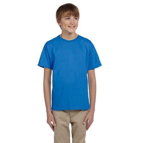  Gildan Boys Blue Cotton and Polyester T-shirt by Gildan