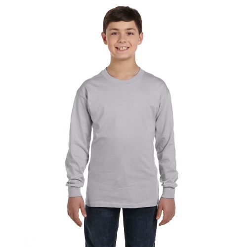  Gildan Boys Sport Grey Heavy Cotton Long-sleeve T-shirt by Gildan